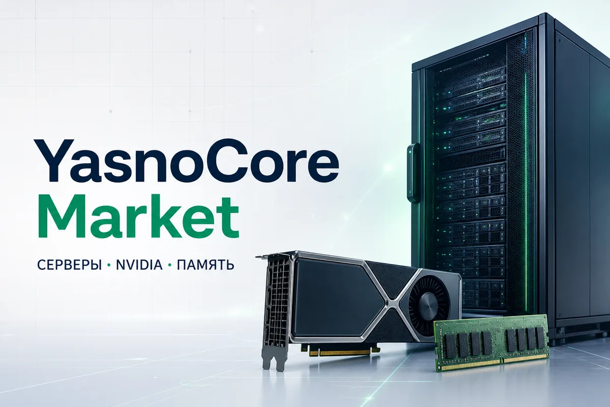 YasnoCore Market — серверы Dell, NVIDIA GPU и серверная память